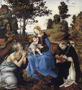 Filippino Lippi THe Virgin and Child with Saints Jerome and Dominic Germany oil painting artist